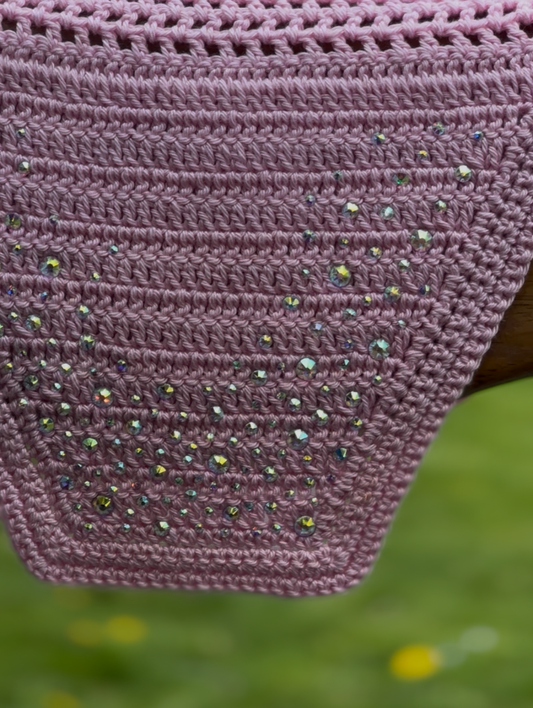 Bonnet court vinka-strass argent nacré