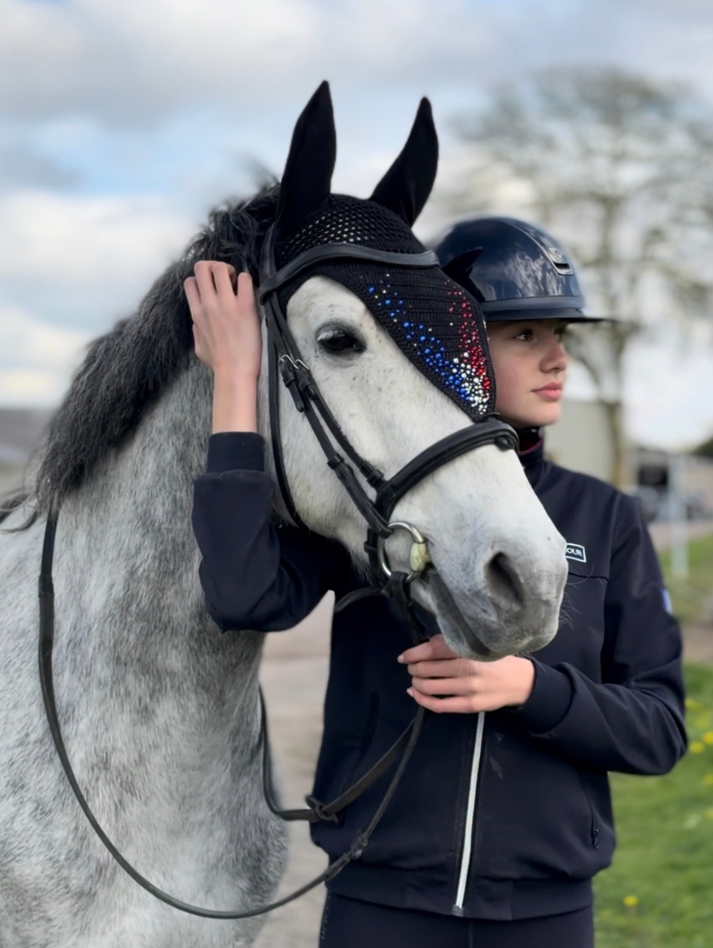 Bonnet long Dream-Strass bleu/blanc/rouge