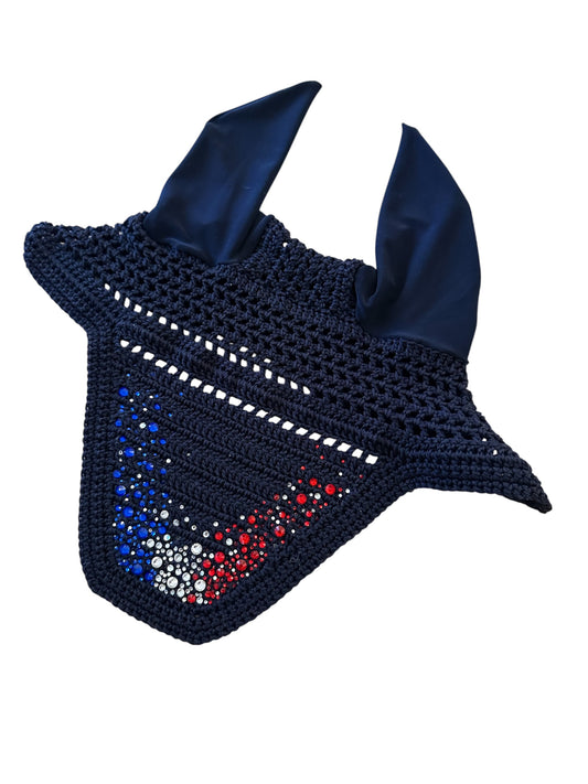 Bonnet court Dream-Strass bleu/blanc/rouge