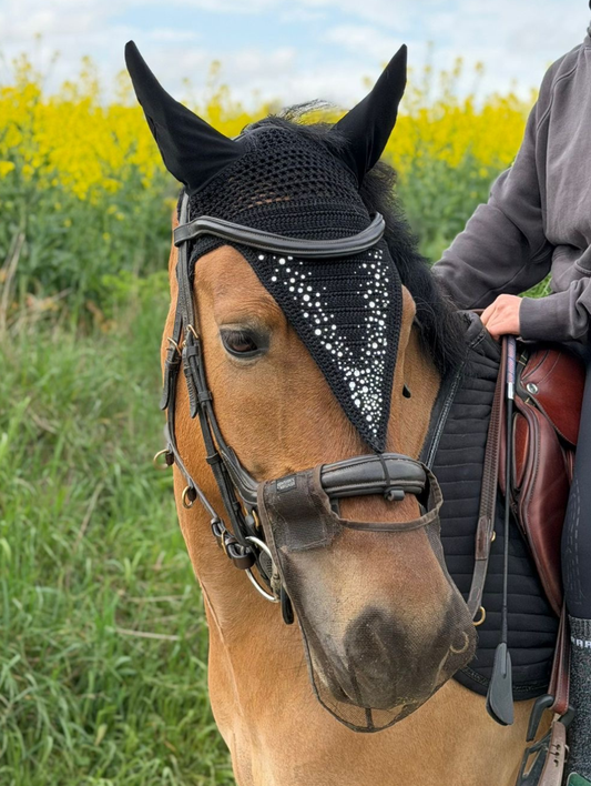 Bonnet long Echo- strass argent