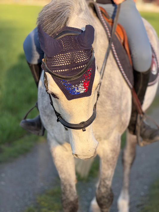 Bonnet court Dream-Strass bleu/blanc/rouge